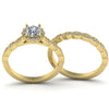 0.94ct Brilliant Cut Diamond Vintage Gold Bridal Set - 02CG20